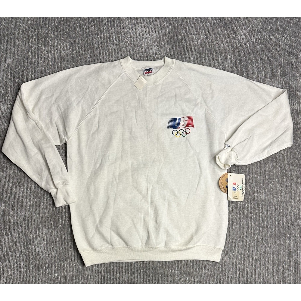 Rare Vintage 1984 Levi's USA Olympic Raglan Crewneck Made In USA Size L